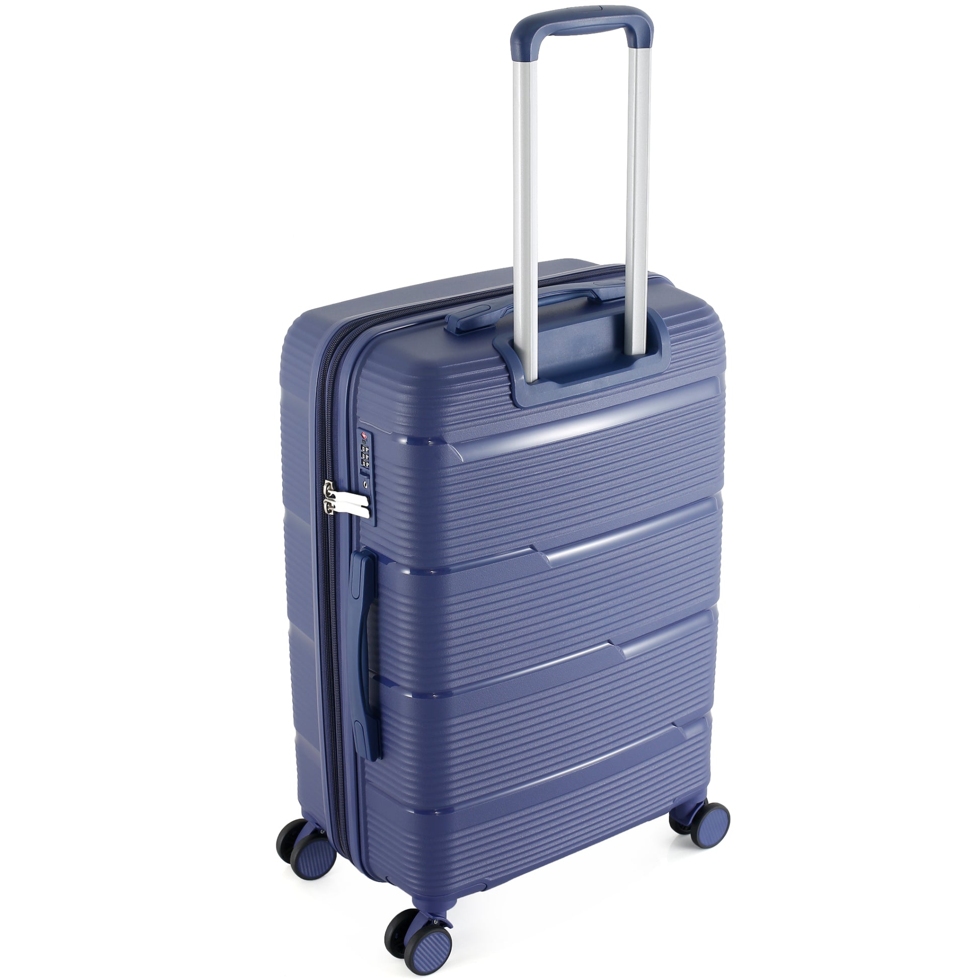 4-Piece Luggage Set | PP Material | Hard Shell Expandable | 8 Spinner Wheels | Telescopic Handle | Anti-Theft Zippers