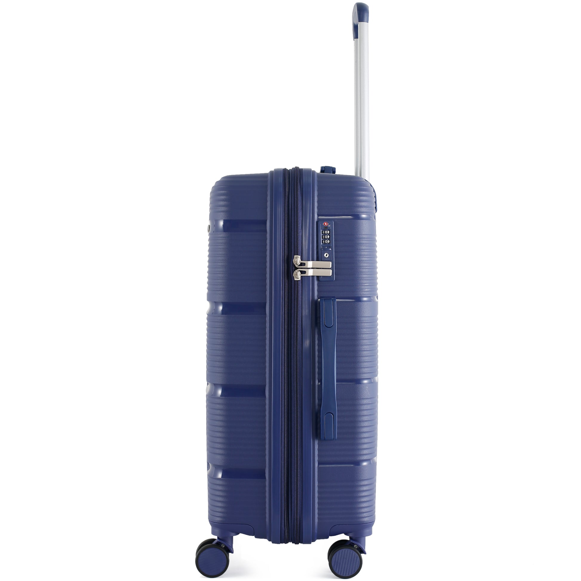 4-Piece Luggage Set | PP Material | Hard Shell Expandable | 8 Spinner Wheels | Telescopic Handle | Anti-Theft Zippers