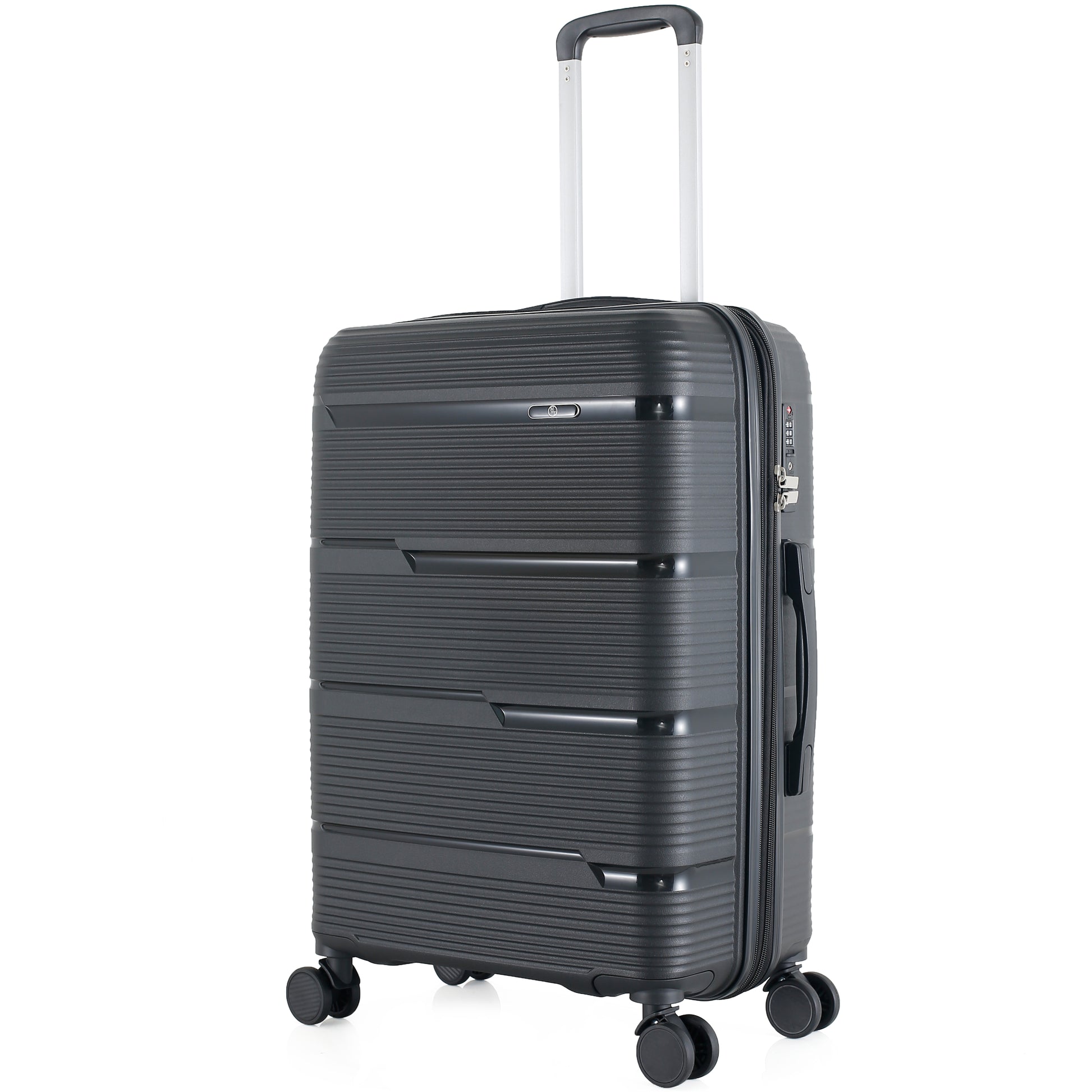 4-Piece Luggage Set | PP Material | Hard Shell Expandable | 8 Spinner Wheels | Telescopic Handle | Anti-Theft Zippers