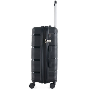 4-Piece Luggage Set | PP Material | Hard Shell Expandable | 8 Spinner Wheels | Telescopic Handle | Anti-Theft Zippers
