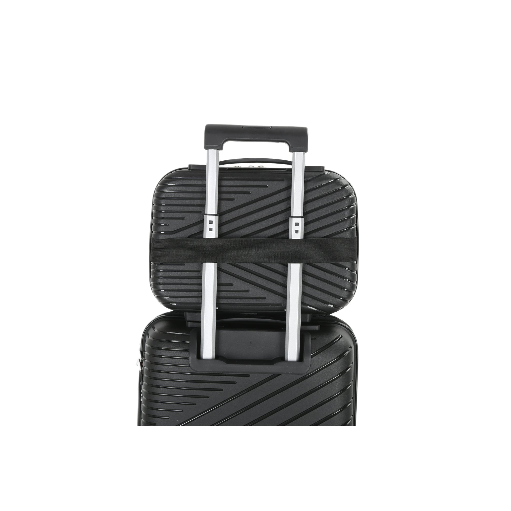 4-Piece Luggage Set | PP Material | Hard Shell Suitcases | 8 Spinner Wheels | Telescopic Handle | Anti-Theft Zippers