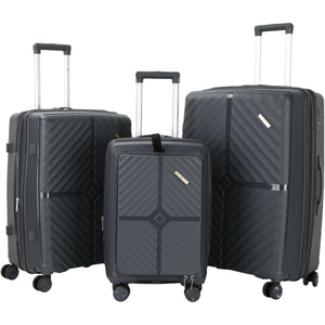 3-Piece Luggage Set Tourvia | Secure Zipper | PP | TSA Lock | Luggagez