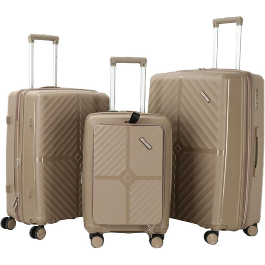 3-Piece Luggage Set Tourvia | Secure Zipper | PP | TSA Lock | Luggagez
