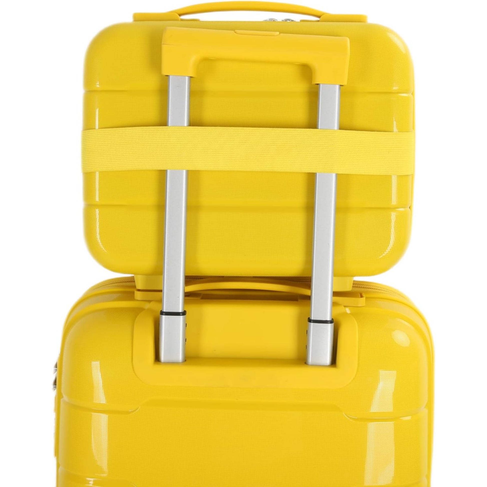 4-Piece Luggage Set, PP Material Hard Shell Suitcases, 8 Spinner Wheels, Telescopic Handle & Anti-Theft Zippers