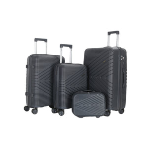 4-Piece Luggage Set | PP Material | Hard Shell Suitcases | 8 Spinner Wheels | Telescopic Handle | Anti-Theft Zippers