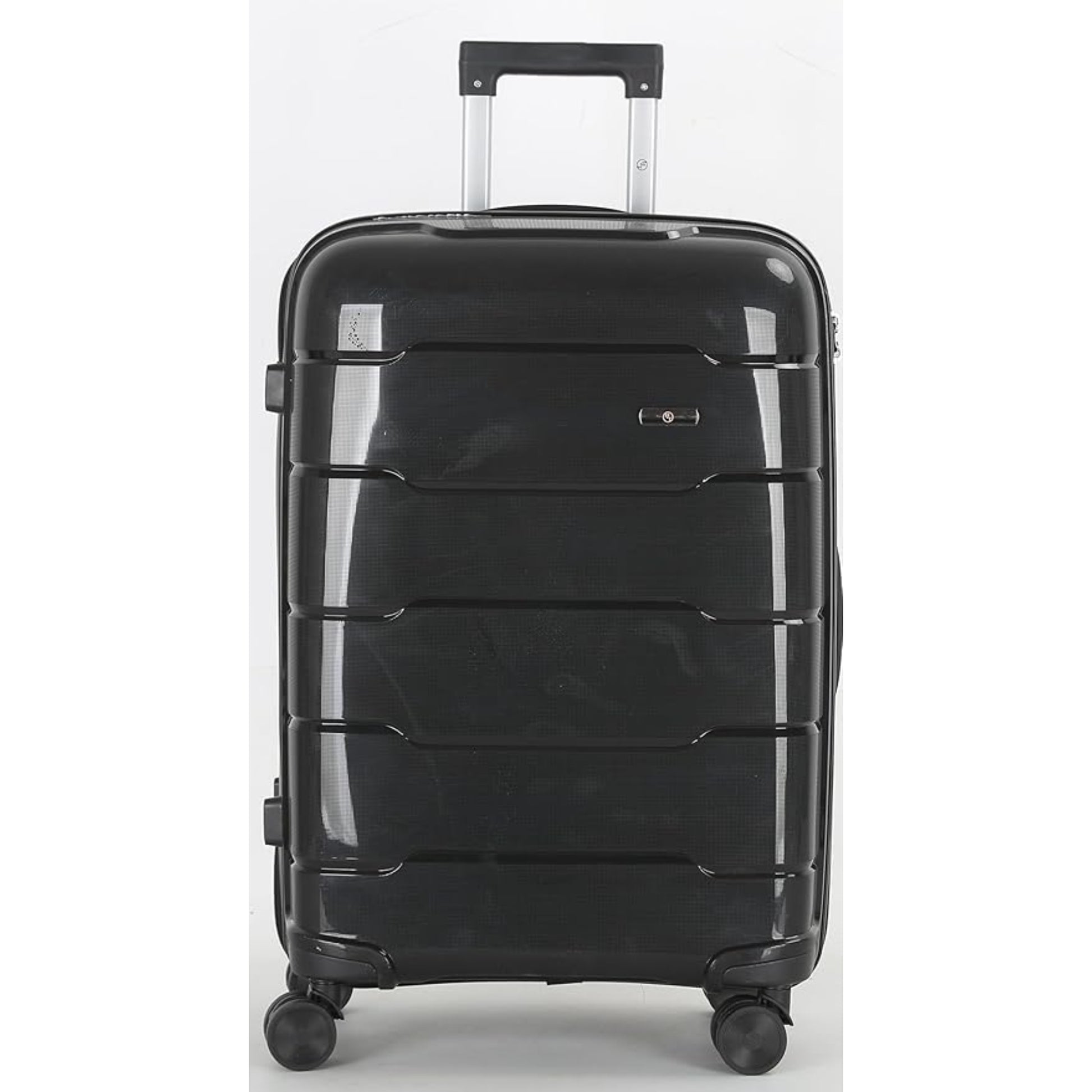 4-Piece Luggage Set, PP Material Hard Shell Suitcases, 8 Spinner Wheels, Telescopic Handle & Anti-Theft Zippers
