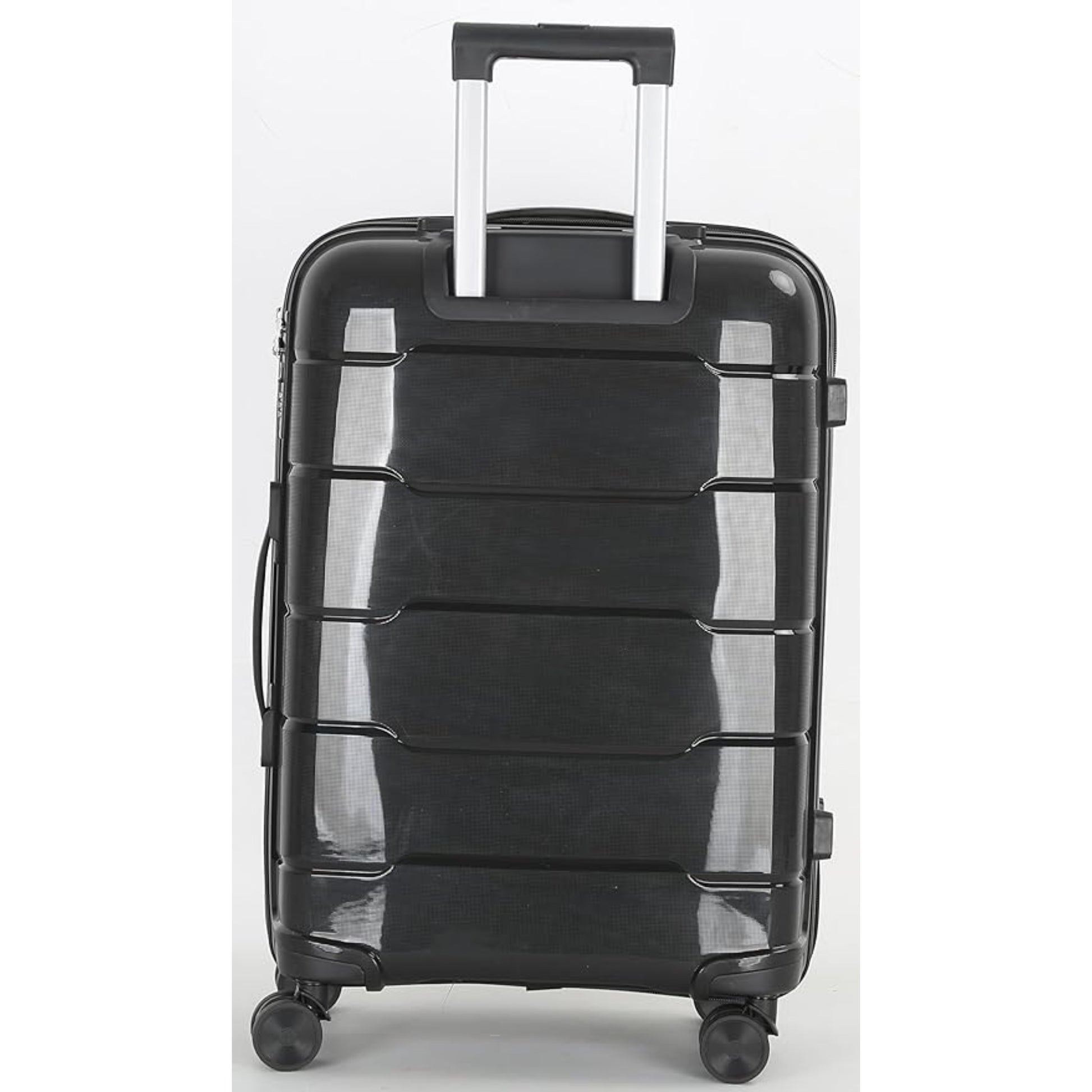 4-Piece Luggage Set, PP Material Hard Shell Suitcases, 8 Spinner Wheels, Telescopic Handle & Anti-Theft Zippers