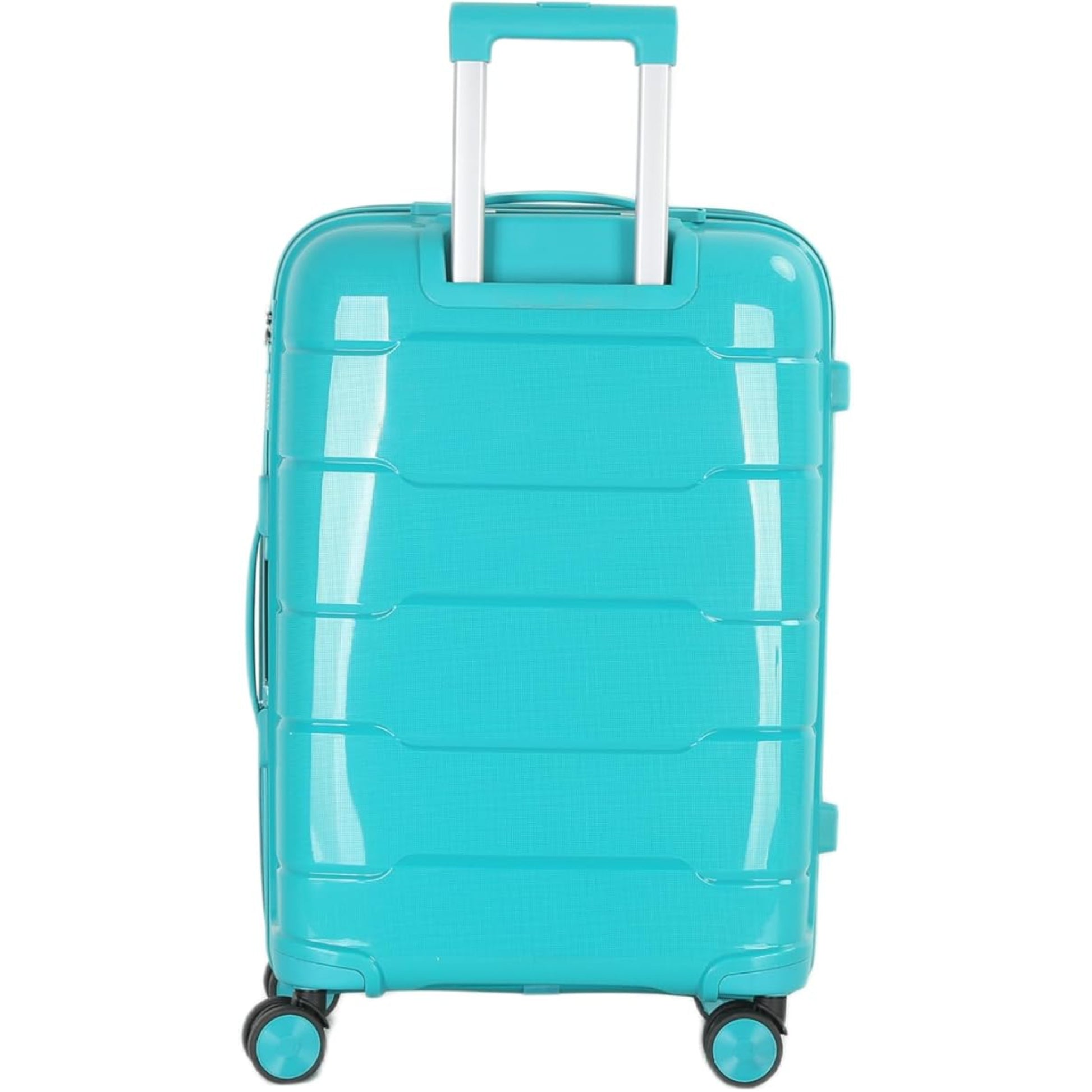 4-Piece Luggage Set, PP Material Hard Shell Suitcases, 8 Spinner Wheels, Telescopic Handle & Anti-Theft Zippers