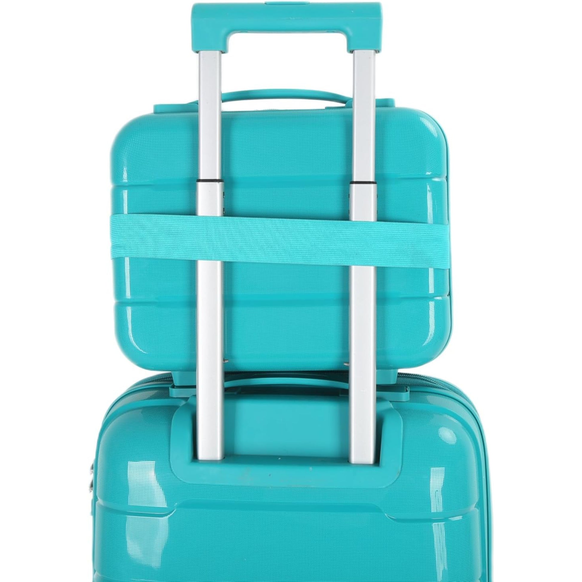 4-Piece Luggage Set, PP Material Hard Shell Suitcases, 8 Spinner Wheels, Telescopic Handle & Anti-Theft Zippers