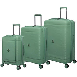 3-Piece Luggage Set, PP Material Hard Shell Suitcases, 8 Spinner Wheels, Telescopic Handle & Anti-Theft Zippers