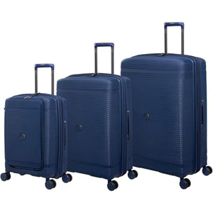 3-Piece Luggage Set, PP Material Hard Shell Suitcases, 8 Spinner Wheels, Telescopic Handle & Anti-Theft Zippers