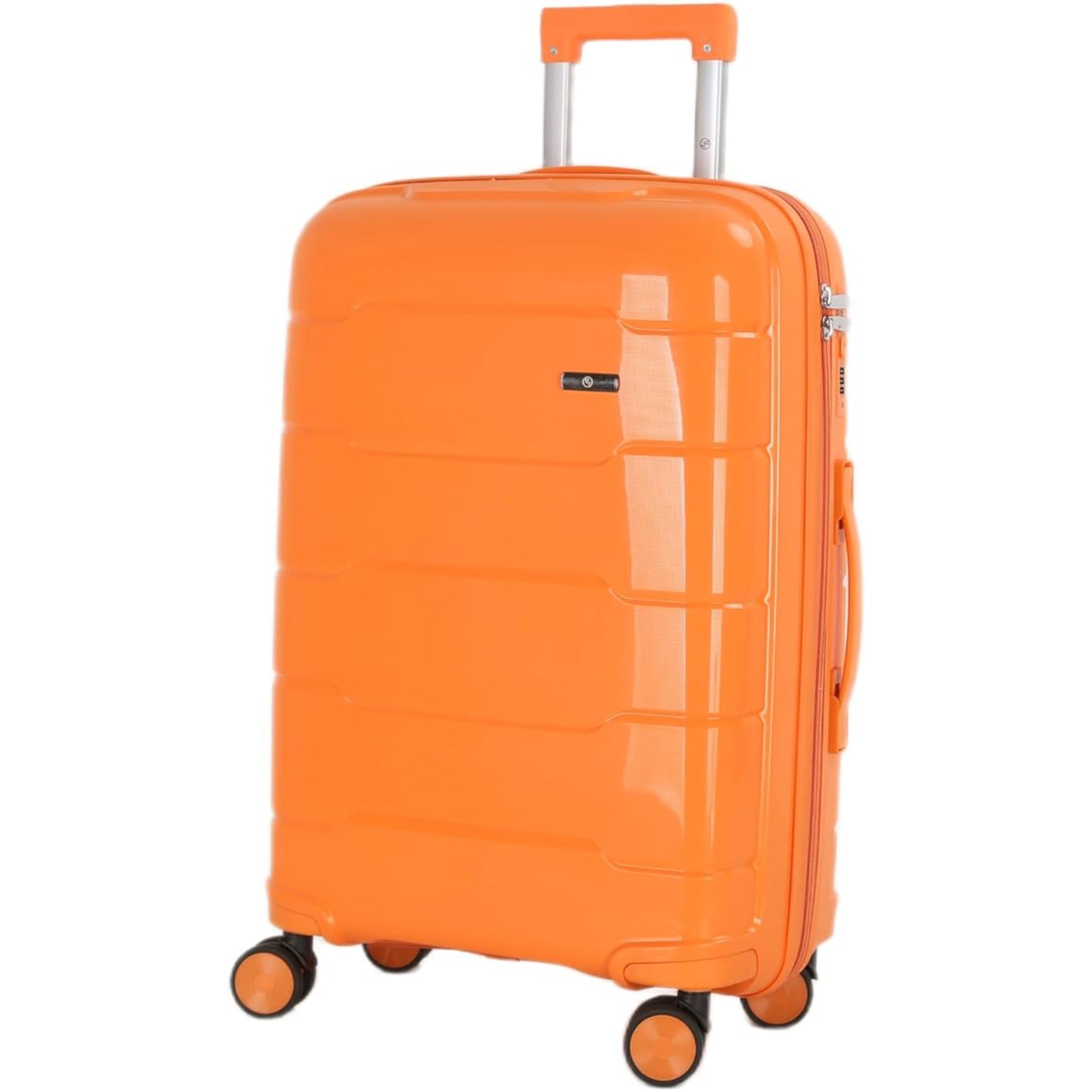 4-Piece Luggage Set, PP Material Hard Shell Suitcases, 8 Spinner Wheels, Telescopic Handle & Anti-Theft Zippers