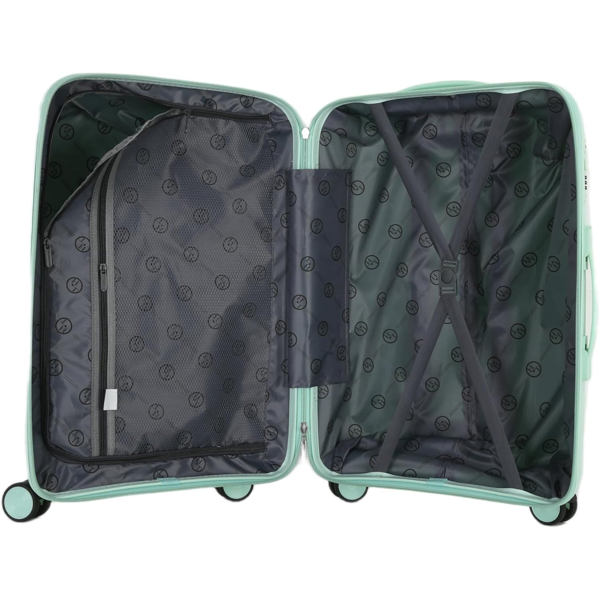 4-Piece Luggage Set, PP Material Hard Shell Suitcases, 8 Spinner Wheels, Telescopic Handle & Anti-Theft Zippers