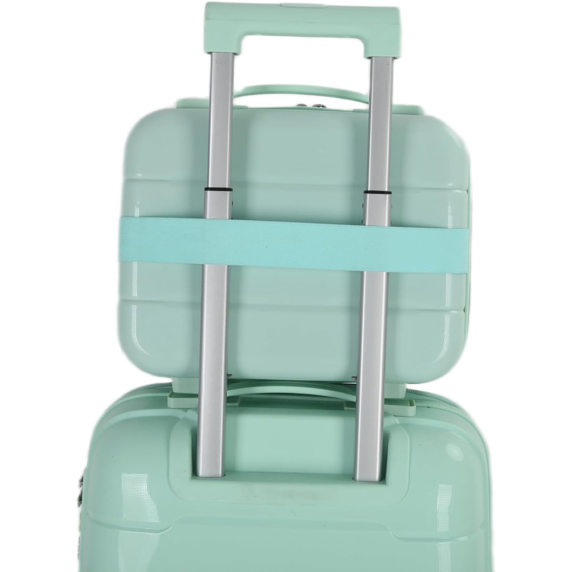 4-Piece Luggage Set, PP Material Hard Shell Suitcases, 8 Spinner Wheels, Telescopic Handle & Anti-Theft Zippers