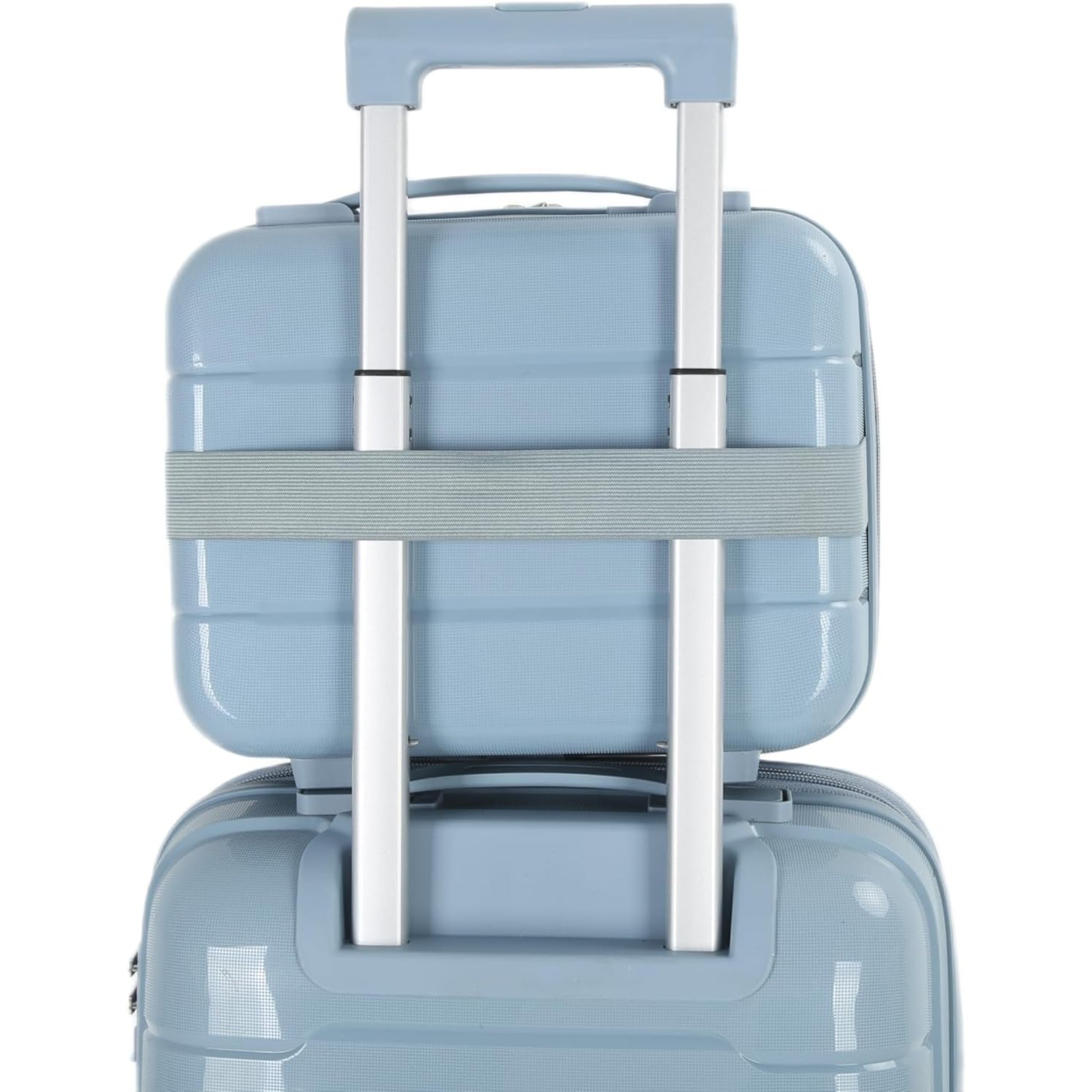 4-Piece Luggage Set, PP Material Hard Shell Suitcases, 8 Spinner Wheels, Telescopic Handle & Anti-Theft Zippers