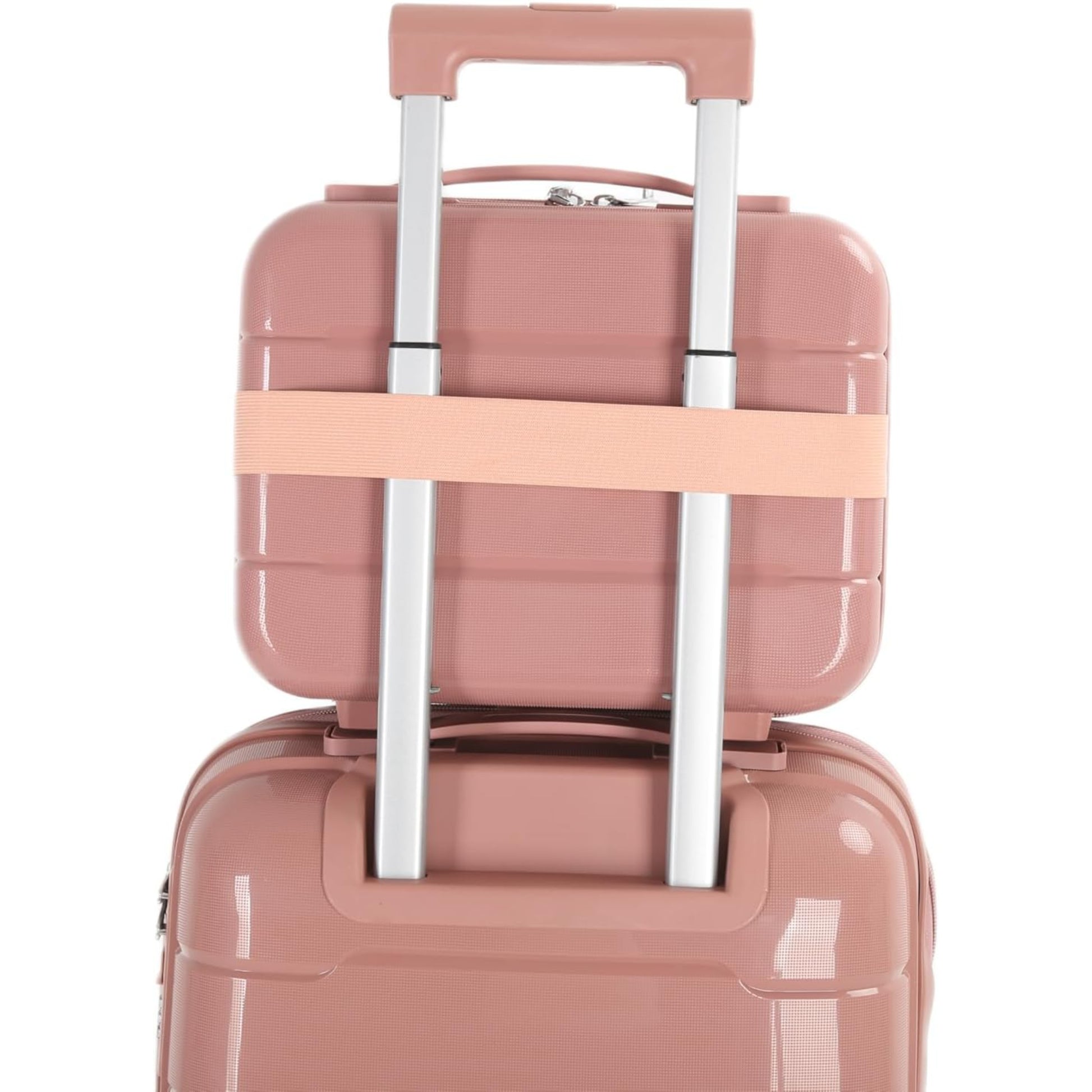 4-Piece Luggage Set, PP Material Hard Shell Suitcases, 8 Spinner Wheels, Telescopic Handle & Anti-Theft Zippers