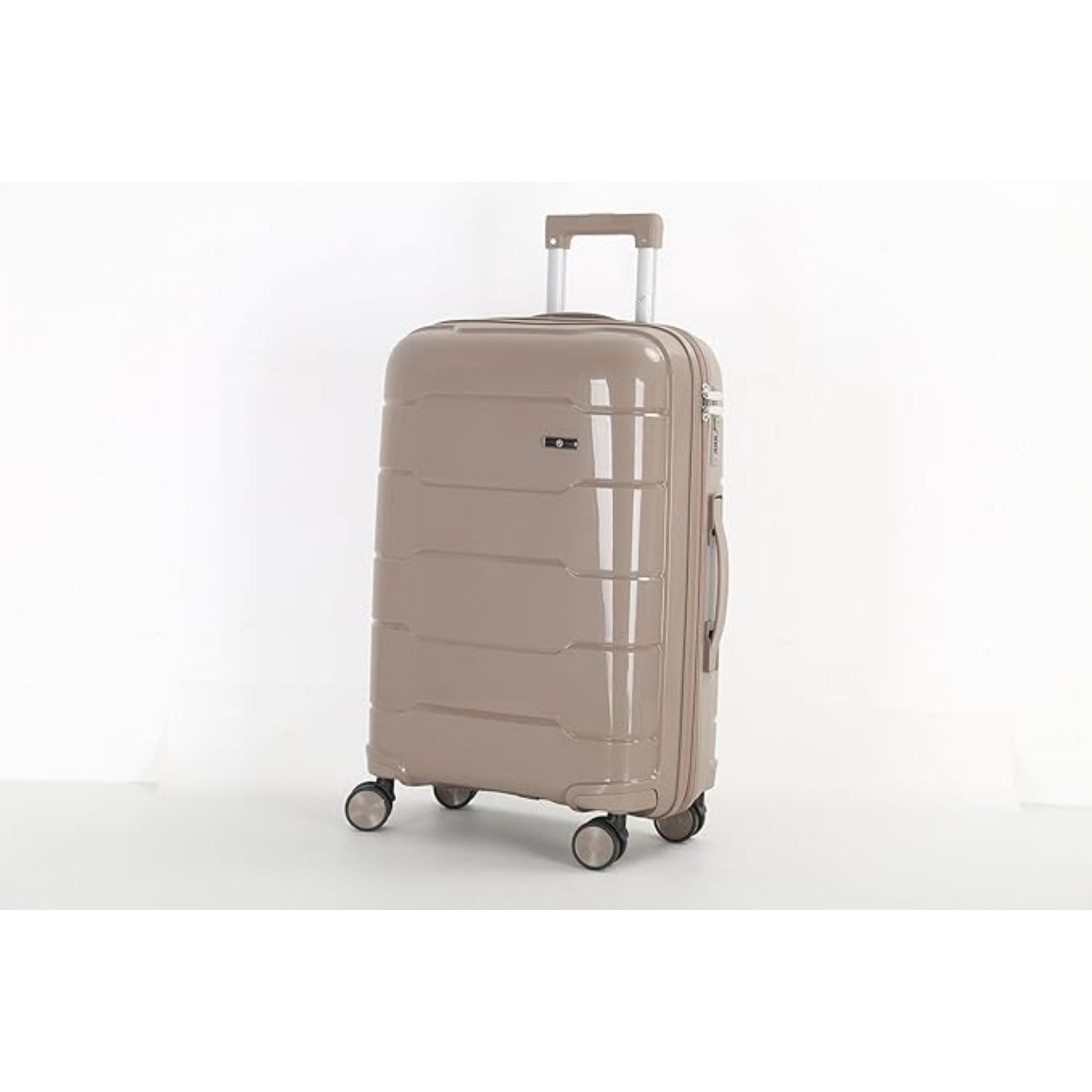 4-Piece Luggage Set, PP Material Hard Shell Suitcases, 8 Spinner Wheels, Telescopic Handle & Anti-Theft Zippers