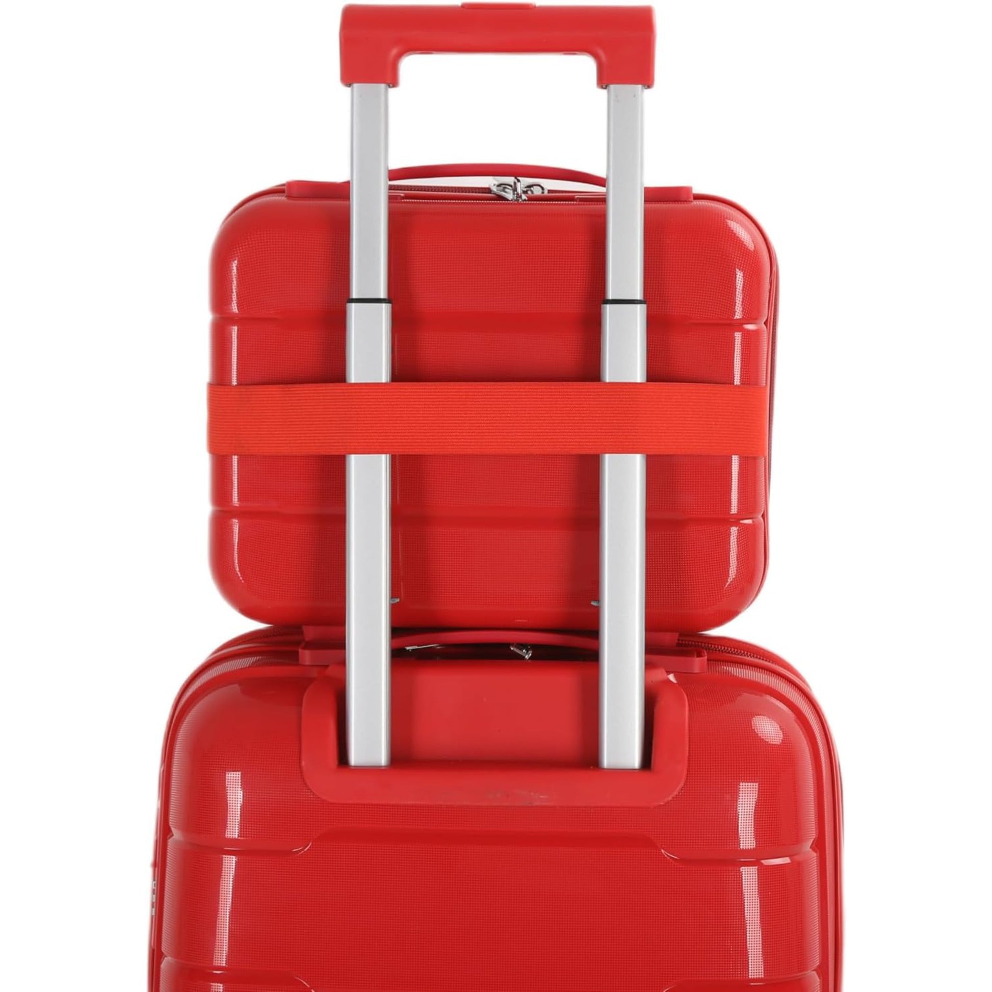 4-Piece Luggage Set, PP Material Hard Shell Suitcases, 8 Spinner Wheels, Telescopic Handle & Anti-Theft Zippers