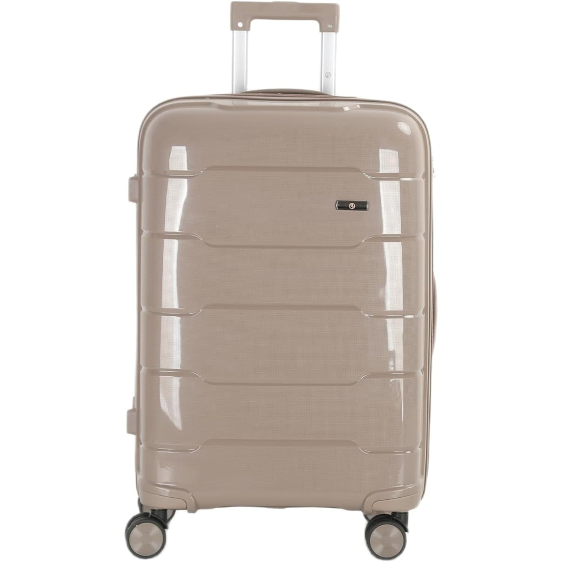 4-Piece Luggage Set, PP Material Hard Shell Suitcases, 8 Spinner Wheels, Telescopic Handle & Anti-Theft Zippers
