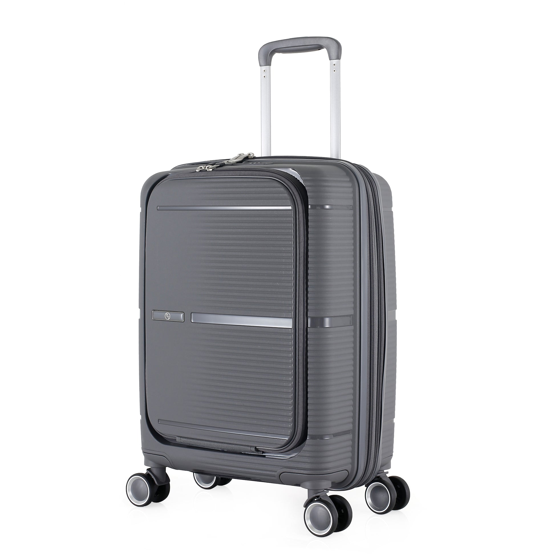 3-Piece Luggage Set, PP Material Hard Shell Suitcases, 8 Spinner Wheels, Telescopic Handle & Anti-Theft Zippers
