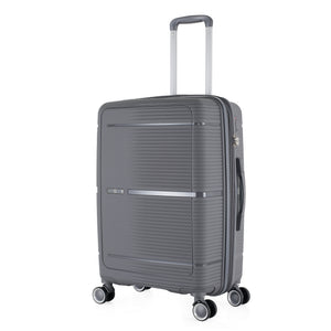 3-Piece Luggage Set, PP Material Hard Shell Suitcases, 8 Spinner Wheels, Telescopic Handle & Anti-Theft Zippers
