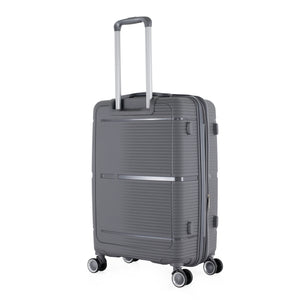 3-Piece Luggage Set, PP Material Hard Shell Suitcases, 8 Spinner Wheels, Telescopic Handle & Anti-Theft Zippers