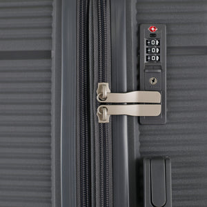 3-Piece Luggage Set, PP Material Hard Shell Suitcases, 8 Spinner Wheels, Telescopic Handle & Anti-Theft Zippers
