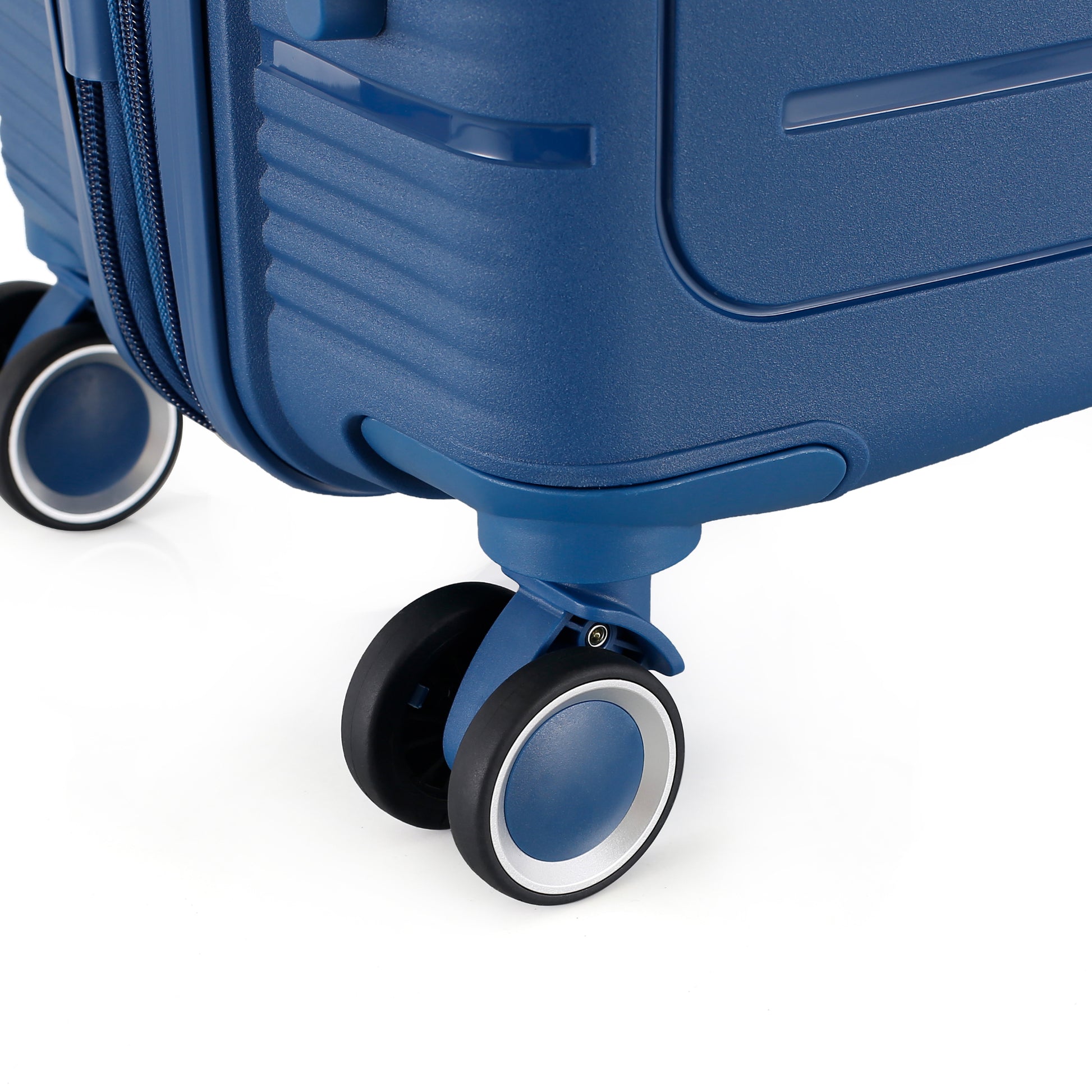 3-Piece Luggage Set, PP Material Hard Shell Suitcases, 8 Spinner Wheels, Telescopic Handle & Anti-Theft Zippers