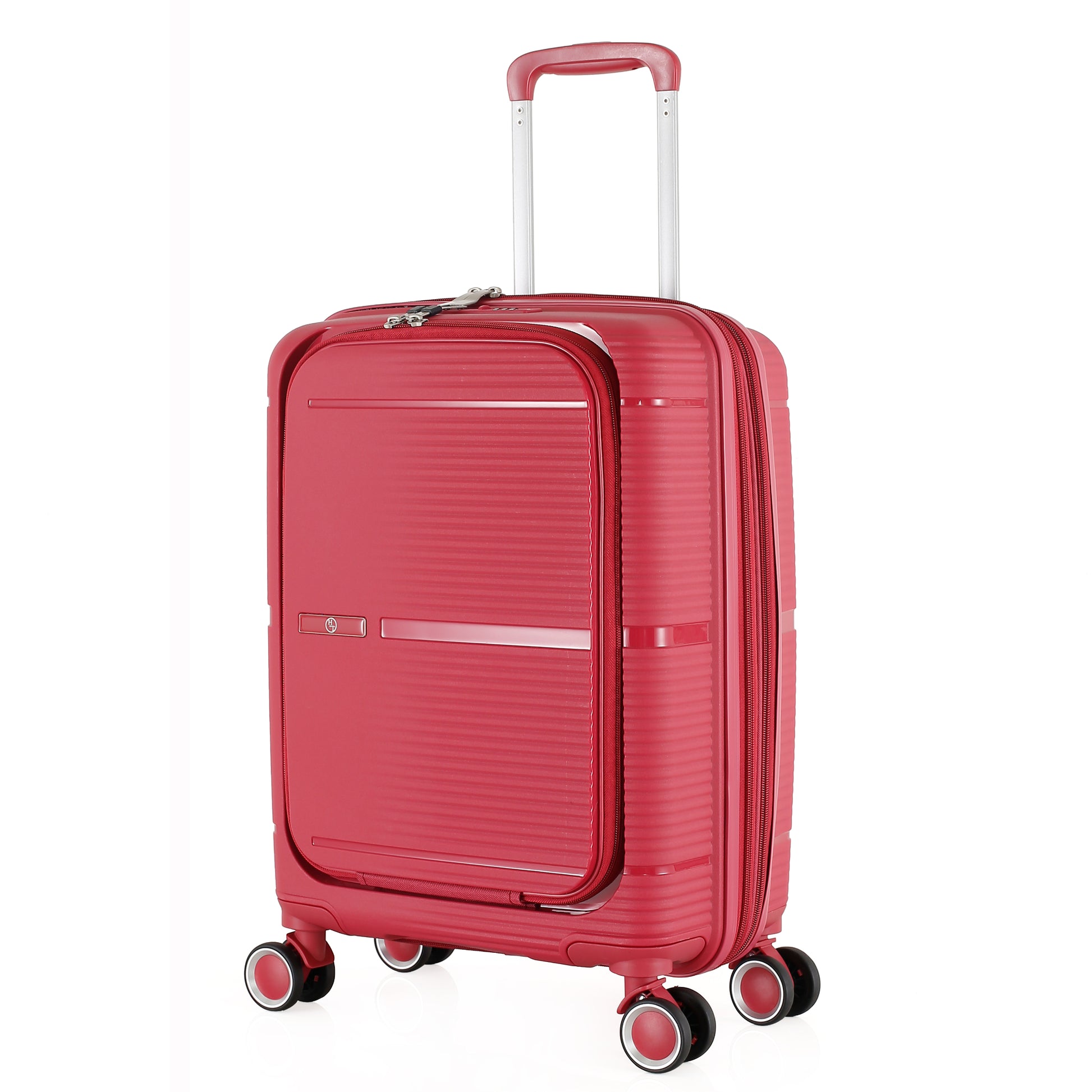 3-Piece Luggage Set, PP Material Hard Shell Suitcases, 8 Spinner Wheels, Telescopic Handle & Anti-Theft Zippers