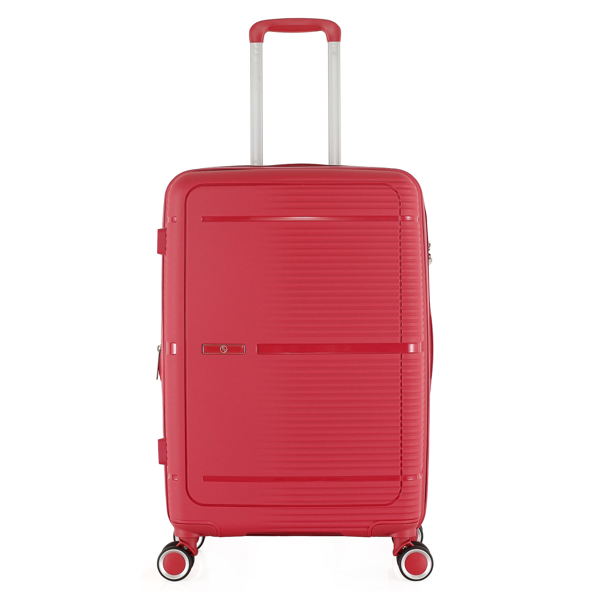 3-Piece Luggage Set, PP Material Hard Shell Suitcases, 8 Spinner Wheels, Telescopic Handle & Anti-Theft Zippers