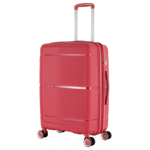 3-Piece Luggage Set, PP Material Hard Shell Suitcases, 8 Spinner Wheels, Telescopic Handle & Anti-Theft Zippers