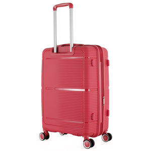 3-Piece Luggage Set, PP Material Hard Shell Suitcases, 8 Spinner Wheels, Telescopic Handle & Anti-Theft Zippers