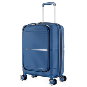3-Piece Luggage Set, PP Material Hard Shell Suitcases, 8 Spinner Wheels, Telescopic Handle & Anti-Theft Zippers