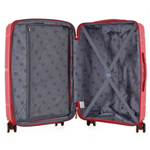 3-Piece Luggage Set, PP Material Hard Shell Suitcases, 8 Spinner Wheels, Telescopic Handle & Anti-Theft Zippers
