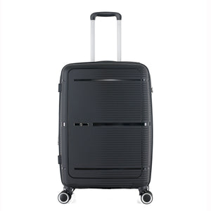 3-Piece Luggage Set, PP Material Hard Shell Suitcases, 8 Spinner Wheels, Telescopic Handle & Anti-Theft Zippers