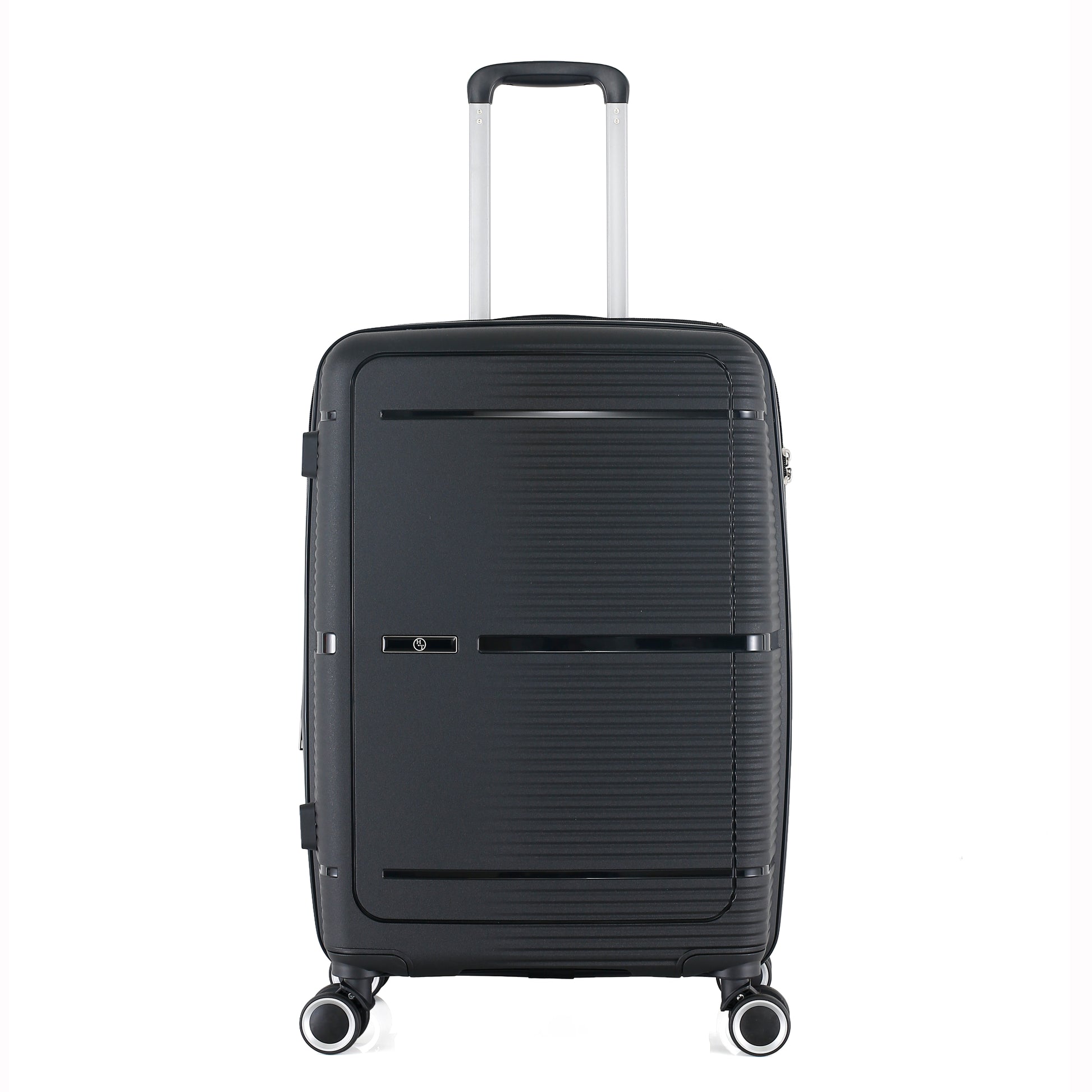 3-Piece Luggage Set, PP Material Hard Shell Suitcases, 8 Spinner Wheels, Telescopic Handle & Anti-Theft Zippers
