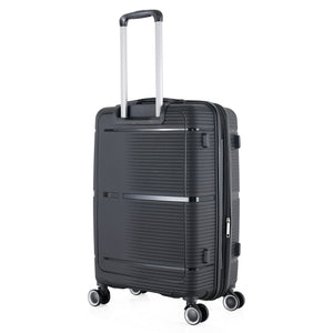 3-Piece Luggage Set, PP Material Hard Shell Suitcases, 8 Spinner Wheels, Telescopic Handle & Anti-Theft Zippers