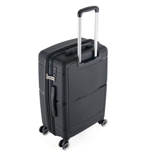 3-Piece Luggage Set, PP Material Hard Shell Suitcases, 8 Spinner Wheels, Telescopic Handle & Anti-Theft Zippers