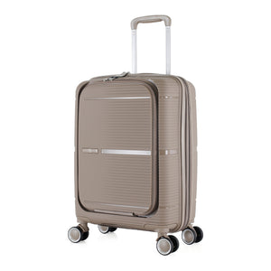 3-Piece Luggage Set, PP Material Hard Shell Suitcases, 8 Spinner Wheels, Telescopic Handle & Anti-Theft Zippers