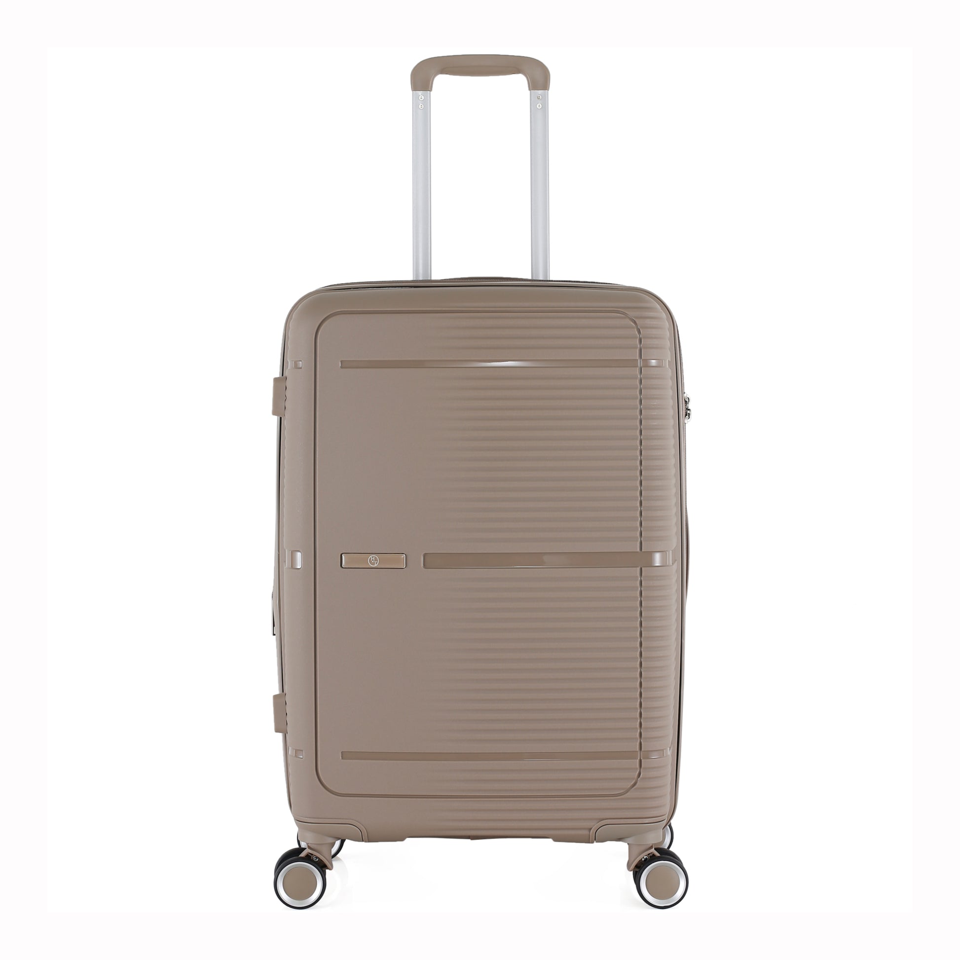 3-Piece Luggage Set, PP Material Hard Shell Suitcases, 8 Spinner Wheels, Telescopic Handle & Anti-Theft Zippers