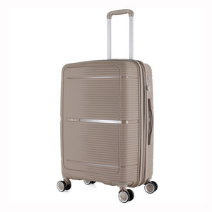 3-Piece Luggage Set, PP Material Hard Shell Suitcases, 8 Spinner Wheels, Telescopic Handle & Anti-Theft Zippers