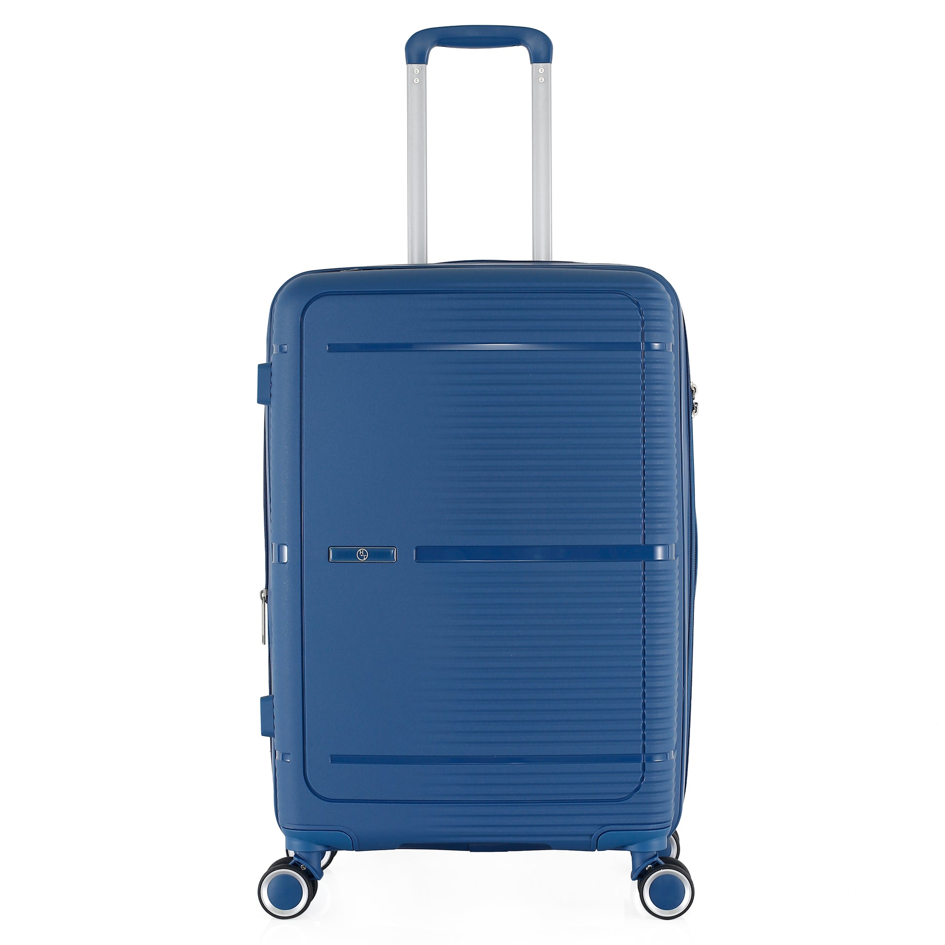 3-Piece Luggage Set, PP Material Hard Shell Suitcases, 8 Spinner Wheels, Telescopic Handle & Anti-Theft Zippers