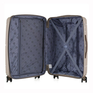 3-Piece Luggage Set, PP Material Hard Shell Suitcases, 8 Spinner Wheels, Telescopic Handle & Anti-Theft Zippers