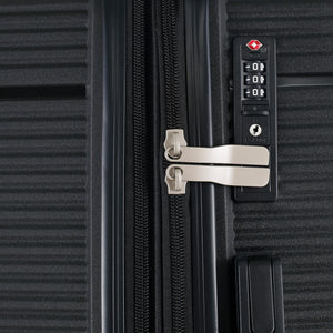 3-Piece Luggage Set, PP Material Hard Shell Suitcases, 8 Spinner Wheels, Telescopic Handle & Anti-Theft Zippers