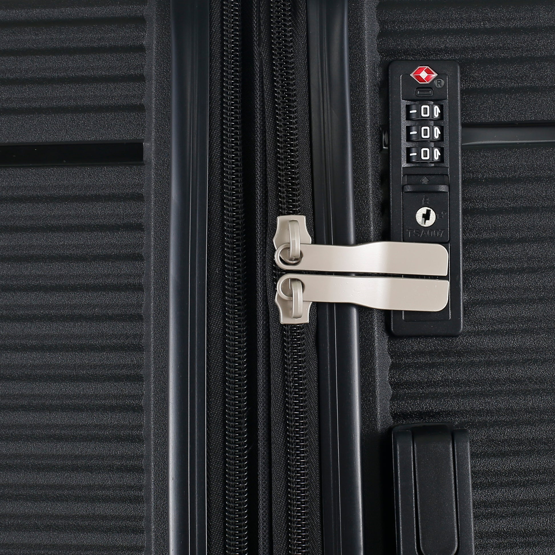 3-Piece Luggage Set, PP Material Hard Shell Suitcases, 8 Spinner Wheels, Telescopic Handle & Anti-Theft Zippers