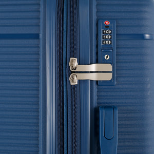3-Piece Luggage Set, PP Material Hard Shell Suitcases, 8 Spinner Wheels, Telescopic Handle & Anti-Theft Zippers