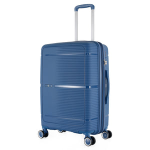 3-Piece Luggage Set, PP Material Hard Shell Suitcases, 8 Spinner Wheels, Telescopic Handle & Anti-Theft Zippers