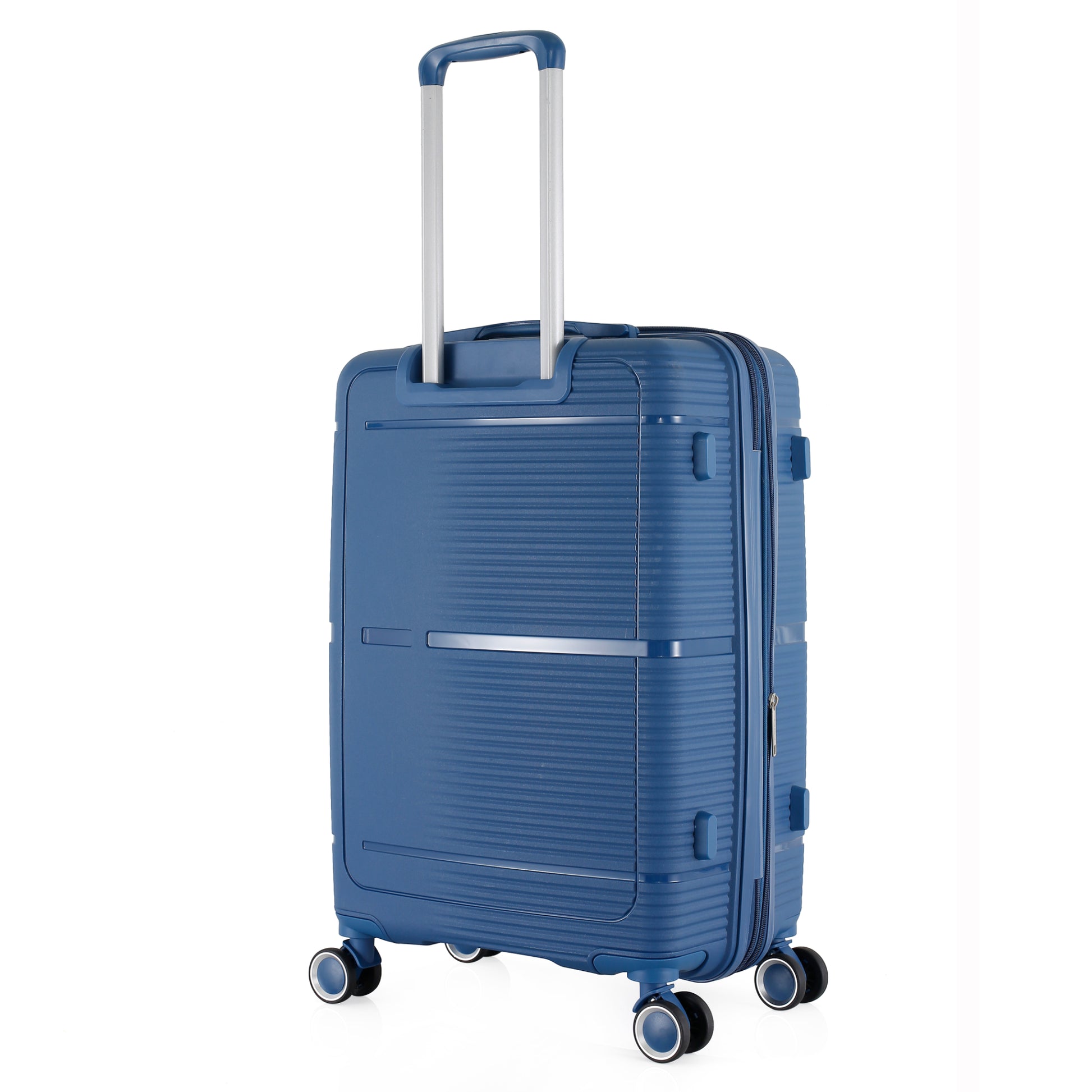 3-Piece Luggage Set, PP Material Hard Shell Suitcases, 8 Spinner Wheels, Telescopic Handle & Anti-Theft Zippers