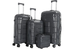 4 Piece Luggage Set PP Material Hard Shell, TSA Lock, 8 Wheel